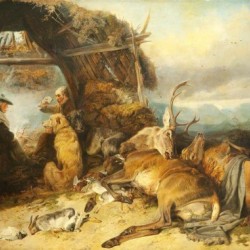 A group of hunters and their hunt